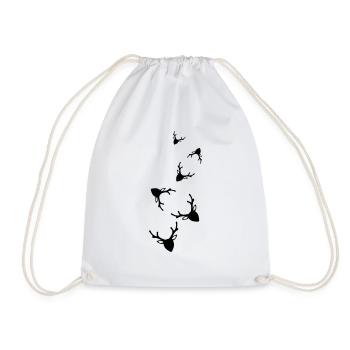 Deer Deer icon - Drawstring Bag - white - Front