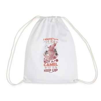 Je sais que je mange comme un chameau essayez de suivre le rythme - Sac de sport léger - blanc - Devant