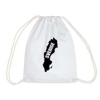 Sweden Sverige - Drawstring Bag - white - Front