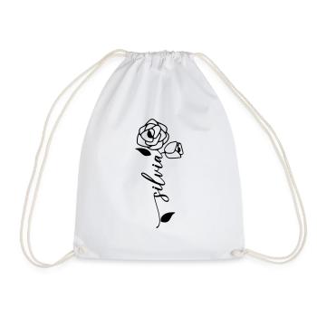 Silvia Nom Prénom Nom Fleur - Sac de sport léger - blanc - Devant