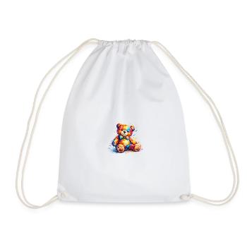 Ours géométrique coloré - Sac de sport léger - blanc - Devant