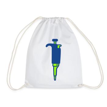 Labor Pipette Wissenschaft Icon - Turnbeutel - Weiß - Vorne