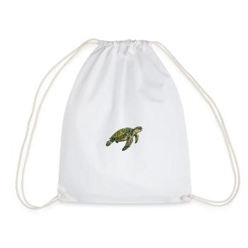 Tortue verte - Sac de sport léger - blanc - Devant