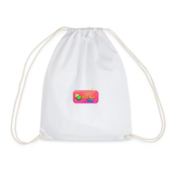 Achievement Achieved: Out of Bed Design - Drawstring Bag - white - Front