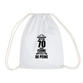 c'est mon anniversaire j'ai pris 70 ans ferme - Sac de sport léger - blanc - Devant