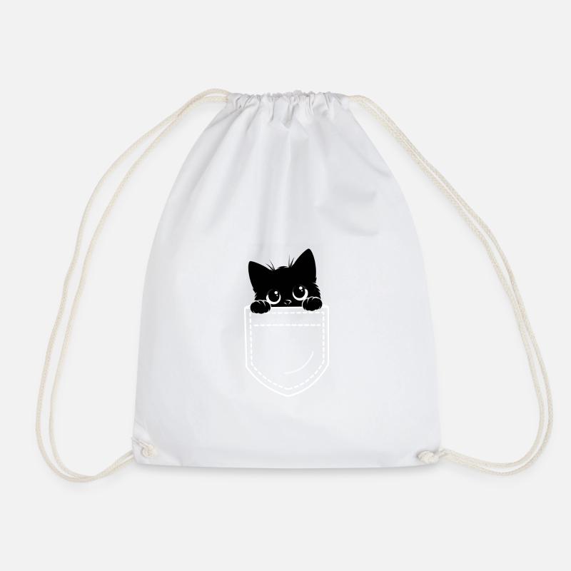 Chat noir - Sac de sport léger - blanc