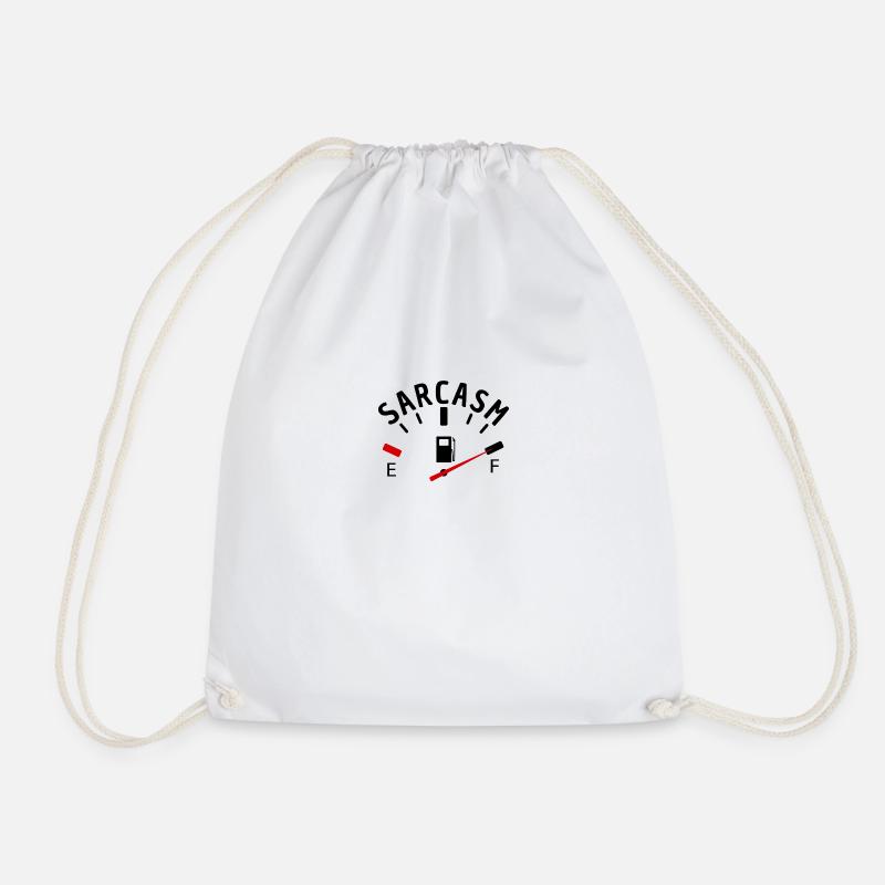 Sarcasm funny sayings - Drawstring Bag - white