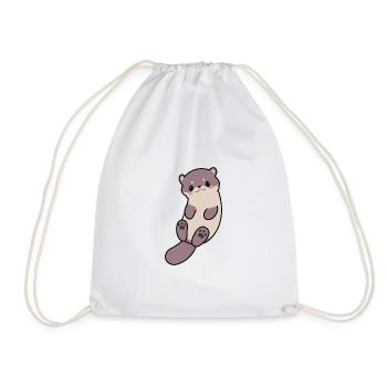 Mikey la loutre - Sac de sport léger - blanc - Devant