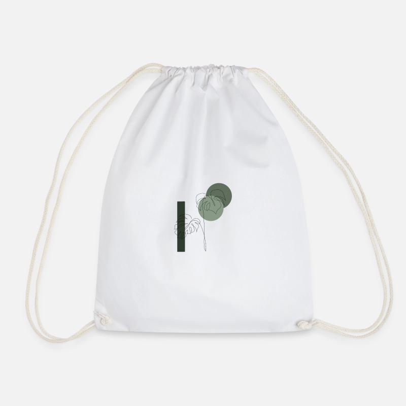 Monstera - Turnbeutel - Weiß