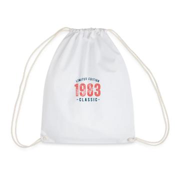 Born 1983 - Drawstring Bag - white - Front