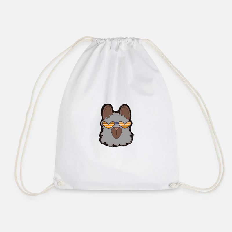 Lama- Sunglass - Turnbeutel - Weiß