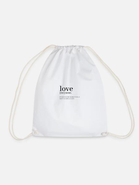 Love Definition - Turnbeutel - Weiß