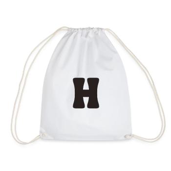 H - Drawstring Bag - white - Front