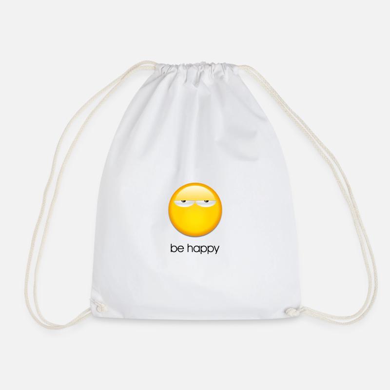 Be happy - Turnbeutel - Weiß