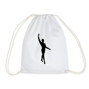 Vektor Balletttänzer Silhouette - Turnbeutel - Weiß - Vorne