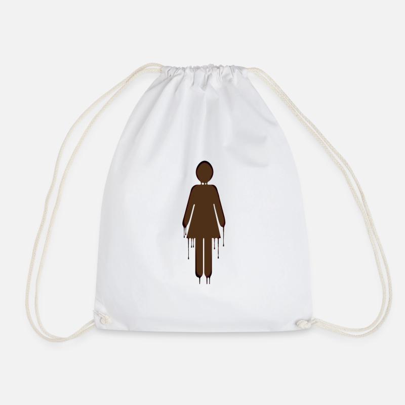 runny woman - Drawstring Bag - white
