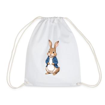 Cute bunny brown 12 - Drawstring Bag - white - Front