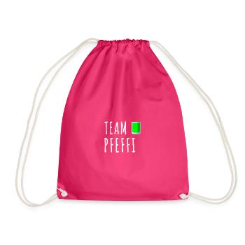 Pfefferminz Likör Pfeffi Vatertag Sauf - Turnbeutel - Fuchsia - Vorne