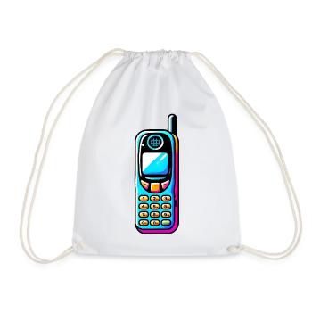 90s Phones - We Had Snake, No Apps - Drawstring Bag - white - Front