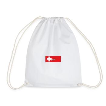 SWITZERLAND CLAIM - Drawstring Bag - white - Front