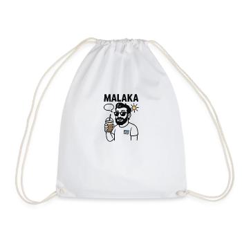 MALAKA – Griechischer Slang mit Stil | Lustig - Turnbeutel - Weiß - Vorne