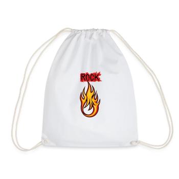 Rock Fire & Flame - Drawstring Bag - white - Front