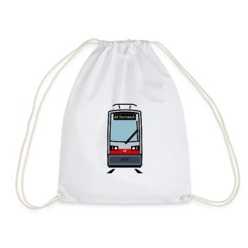 Vienna Tram ULF - Drawstring Bag - white - Front