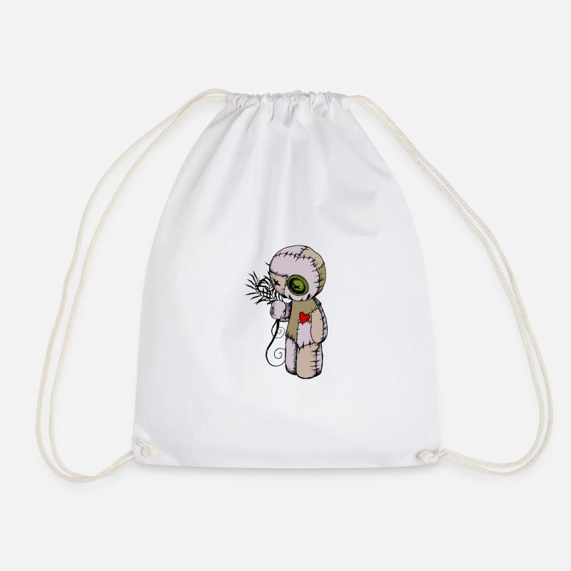 voodoo doll - Drawstring Bag - white