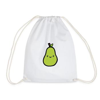 Pear - Drawstring Bag - white - Front