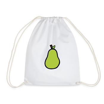 Pear - Drawstring Bag - white - Front