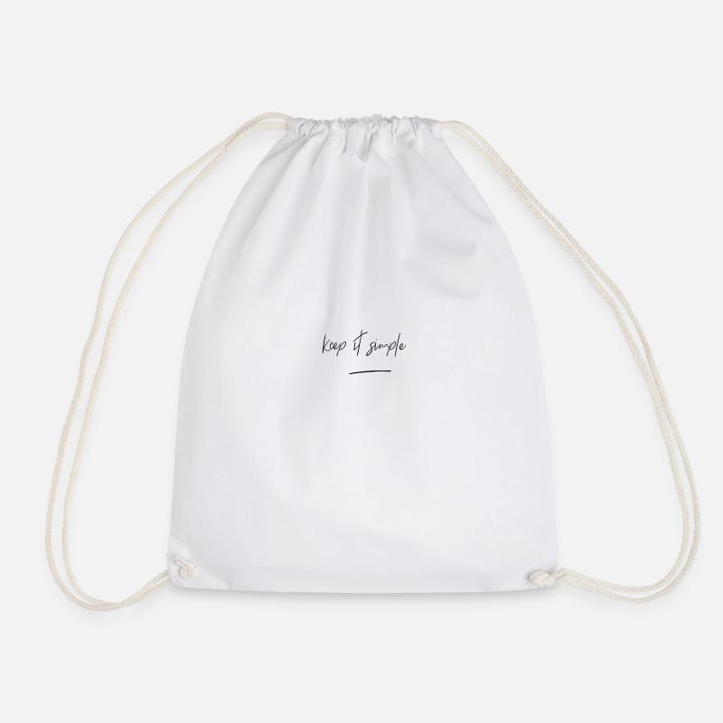 Keep it simple - Drawstring Bag - white
