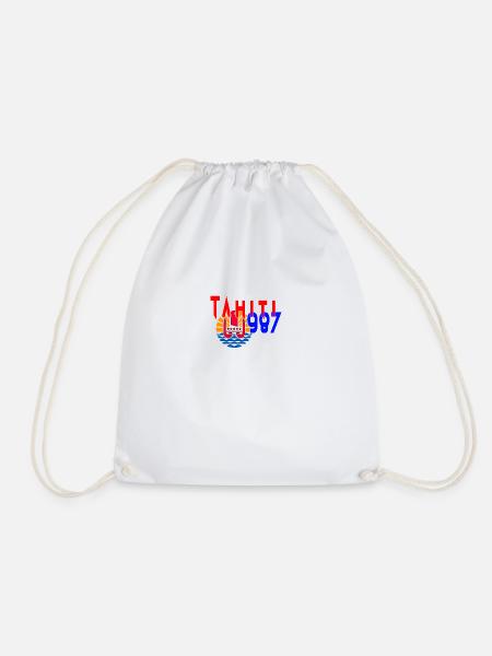 4 TAHITI987 - Drawstring Bag - white