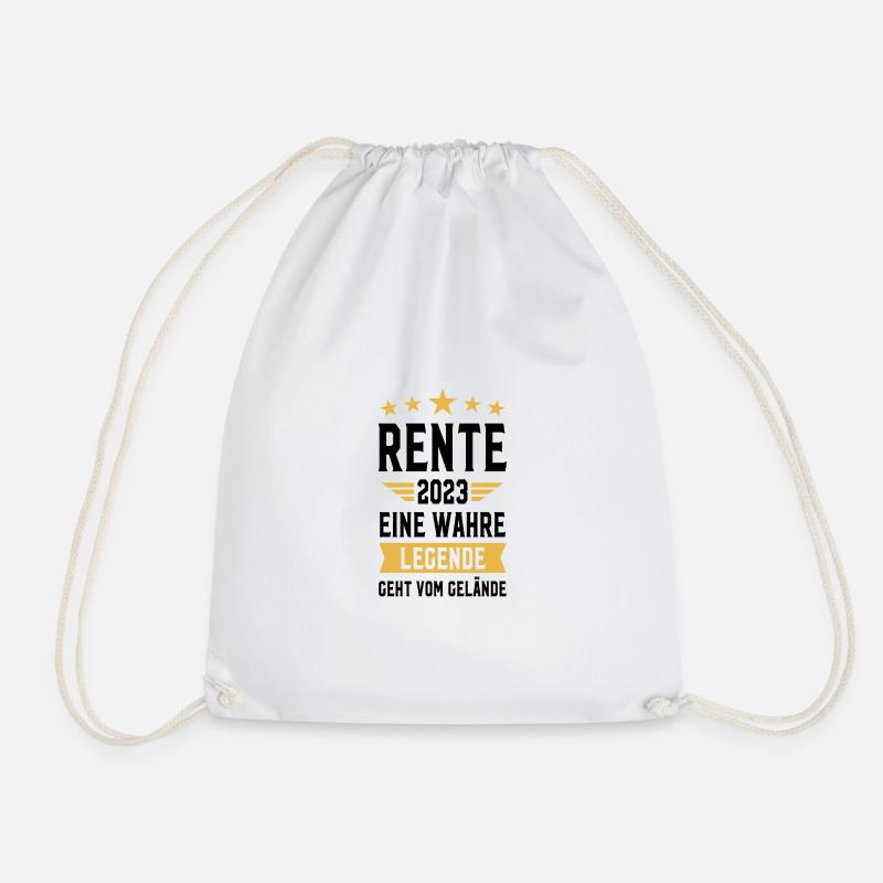 Rente 2023 | Rentnergeschenk - Turnbeutel - Weiß