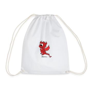 Red Dragon - Drawstring Bag - white - Front