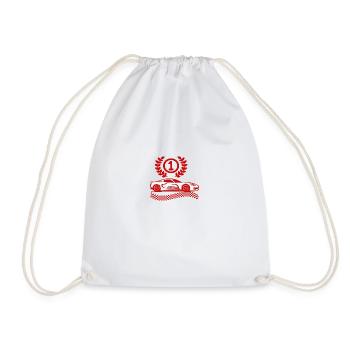 Race Car - Drawstring Bag - white - Front
