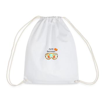 Après ski,spritzi, ski goggles, cocktail, ski,winter - Drawstring Bag - white - Front
