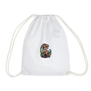 Colorful dragon design for fantasy fans - Drawstring Bag - white - Front