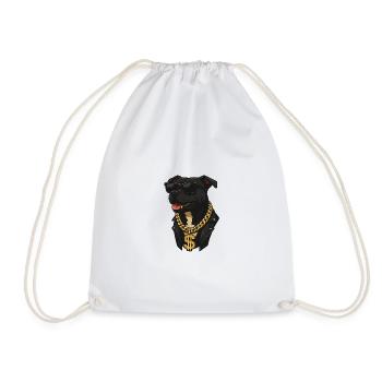 Chien – style de rue sur quatre pattes - Sac de sport léger - blanc - Devant