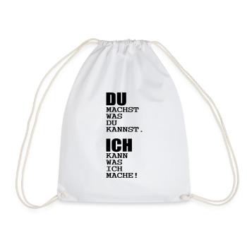 du und ich büro humor - Turnbeutel - Weiß - Vorne