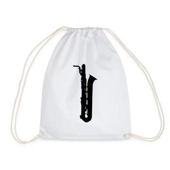 saxophone brass instrument music - Sac de sport léger - blanc - Devant