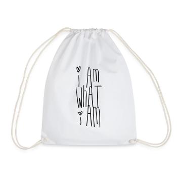 Je suis ce que je suis idée cadeau cadeau - Sac de sport léger - blanc - Devant