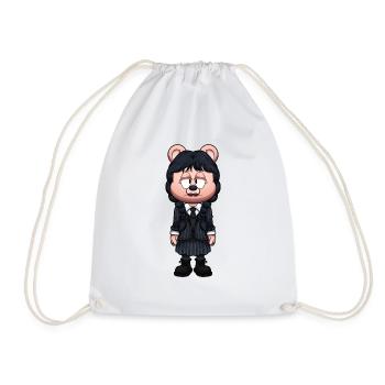 Wednesday Teddy Bear - Drawstring Bag - white - Front