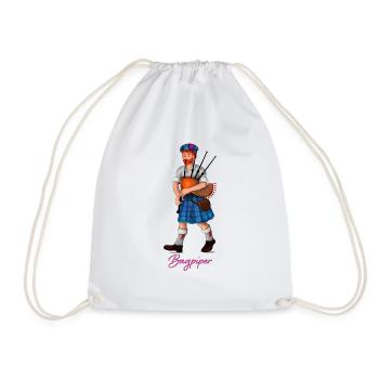 bagpiper blue - Turnbeutel - Weiß - Vorne