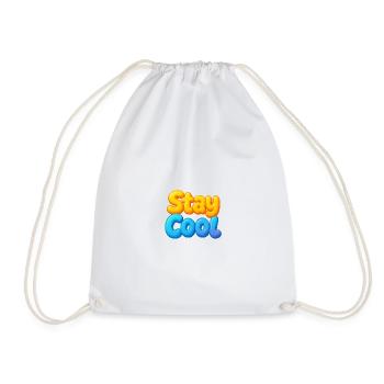 Colorful Clouds Saying Design - Drawstring Bag - white - Front