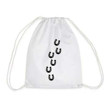 Horseshoe Track - Drawstring Bag - white - Front