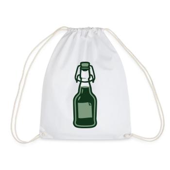 Ingwer Buegelflasche Saft Icon - Turnbeutel - Weiß - Vorne