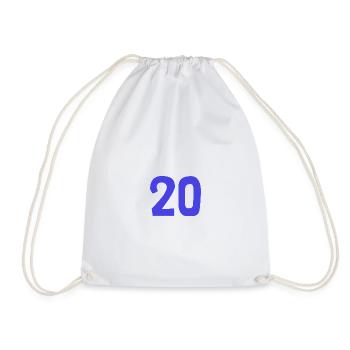 20. 20 ANS. 20e ANNIVERSAIRE. ANNIVERSAIRE 20 ANS. - Sac de sport léger - blanc - Devant