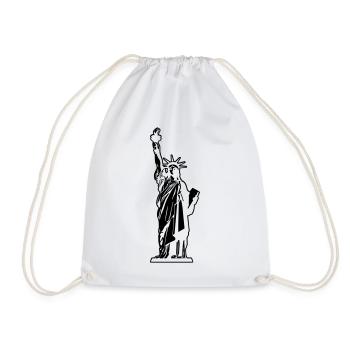 Statue of Liberty freedom freedom statue symbol - Drawstring Bag - white - Front