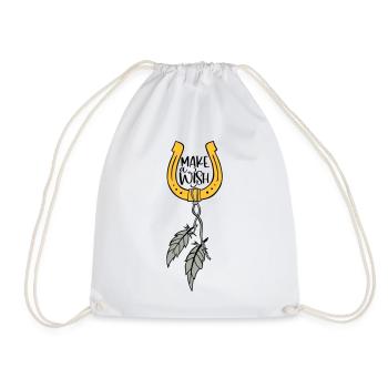 SOUHAIT SABOTS CHEVAL RÊVES CHEVAUX MOTIF DE SOUHAIT - Sac de sport léger - blanc - Devant