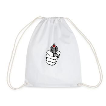 love shot - Drawstring Bag - white - Front